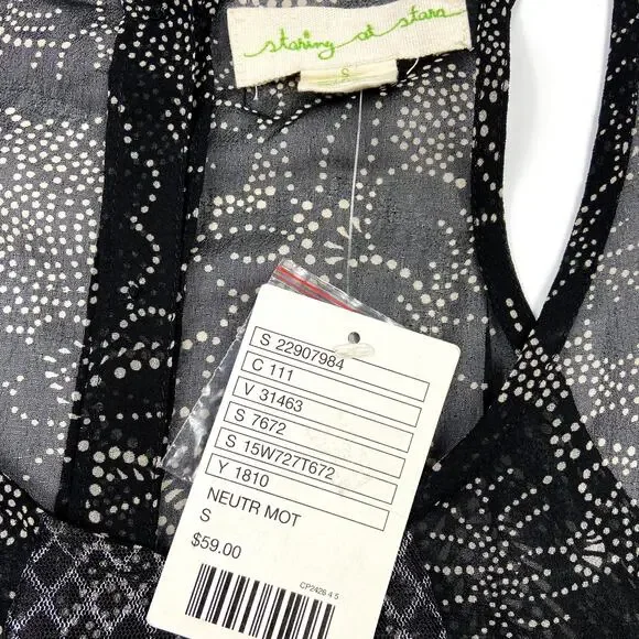 Staring at Stars Sheer Sleeveless Top Size Small - Picture 3 of 8